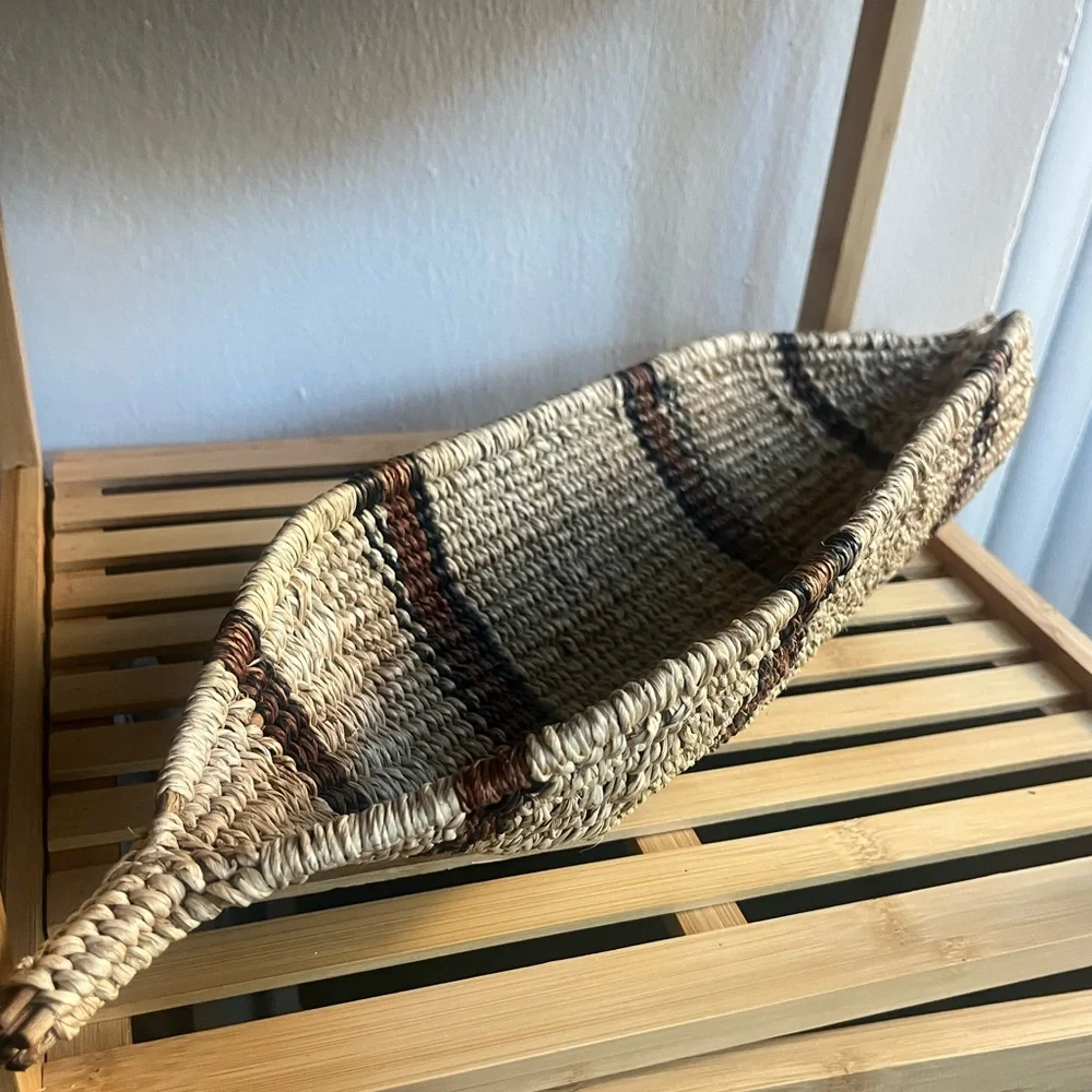 Ethiopian Hand Woven Gambella Canoe Basket